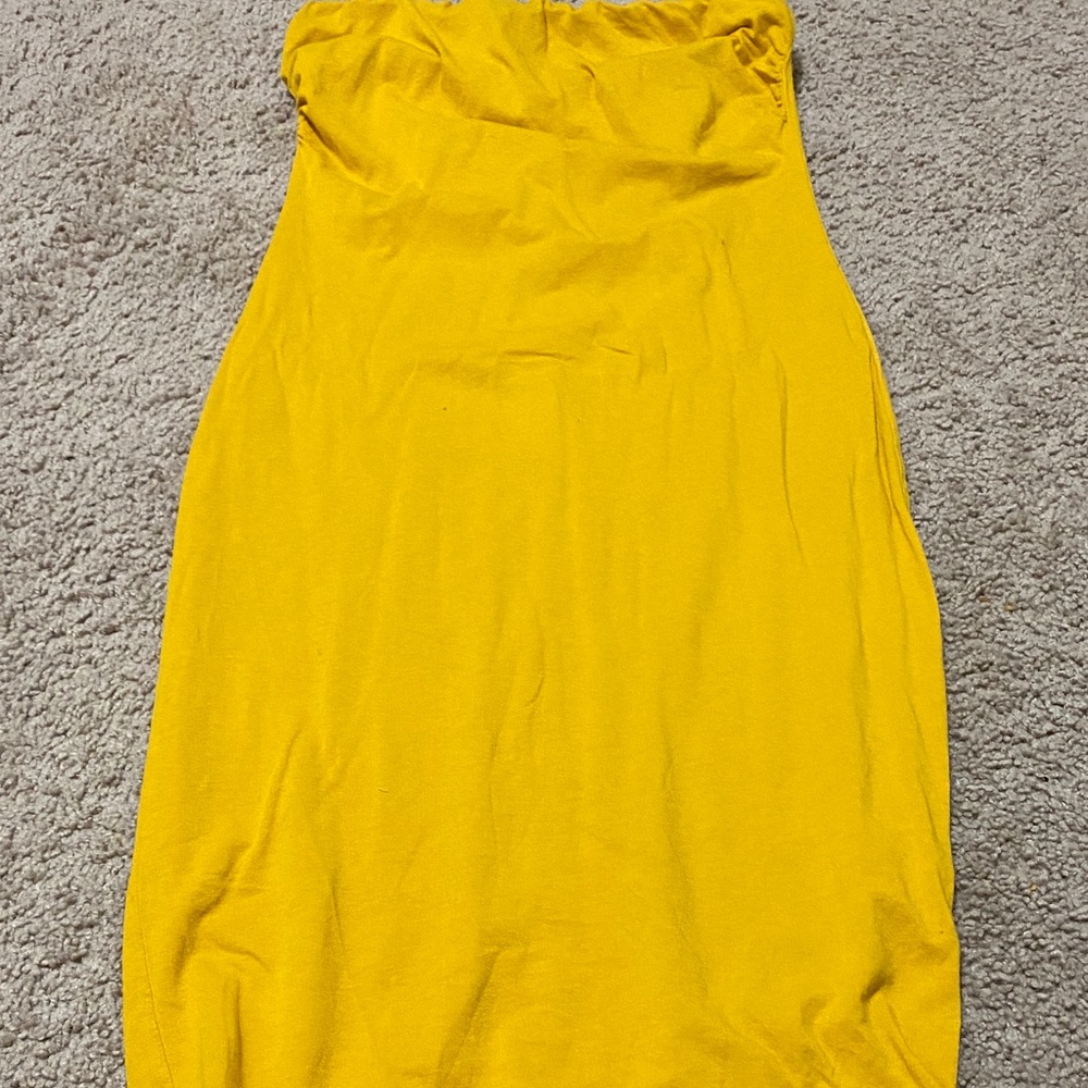 Sunshine Strapless Tube Dress in Yellow